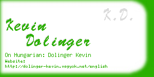 kevin dolinger business card